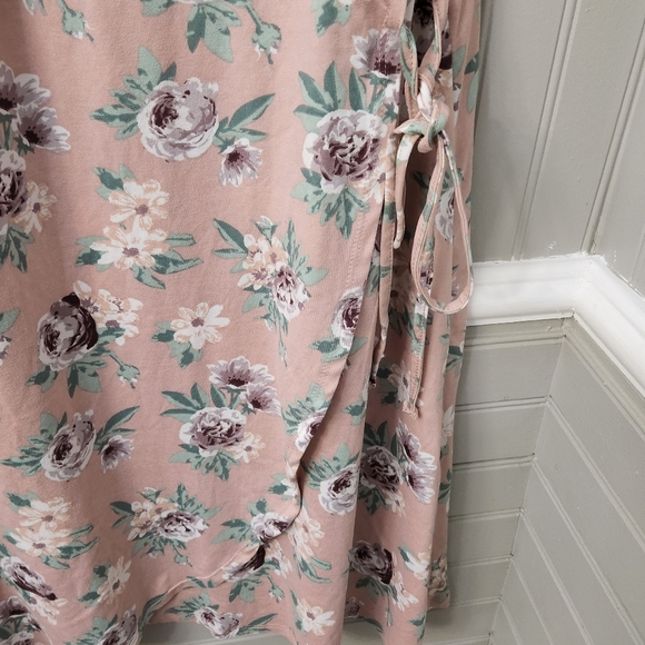 JUST BE 3X ROSE COLORED SOFT AND COMFORTABLE DRESSEIRH GRAPE AND WHITE ROSE PRIN - Picture 4 of 5